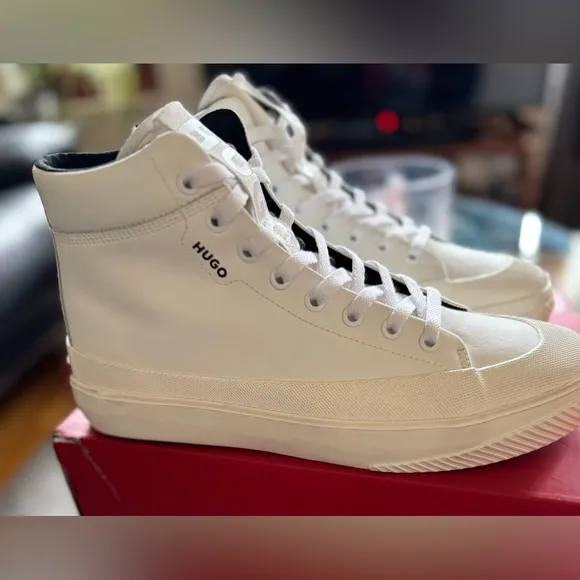 Hugo Boss White High-Top Sneakers