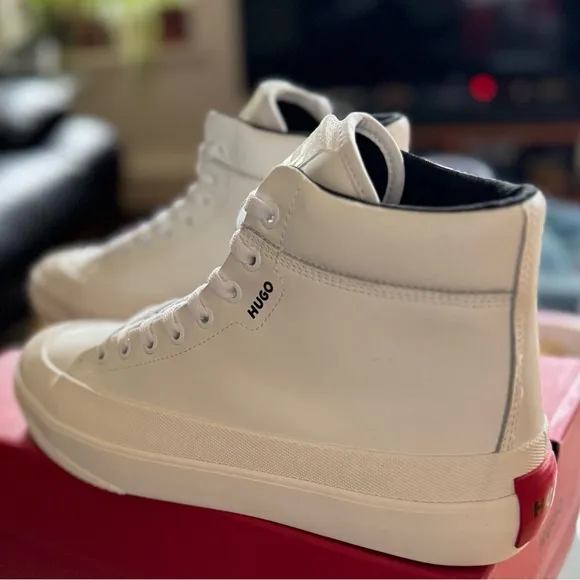Hugo Boss White High-Top Sneakers