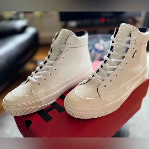 Hugo Boss White High-Top Sneakers