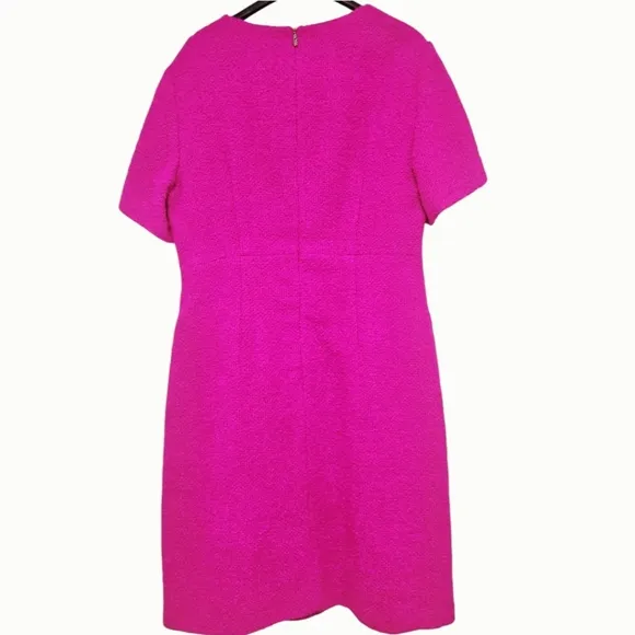 Hugo Boss Woman's Short Sleeve Tweed A line Scoop neckline Mini Dress