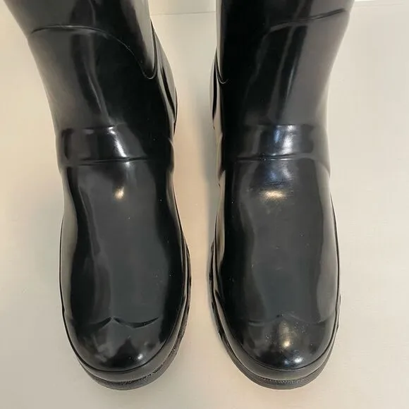 Hunter Black Original Tall Gloss Rain Boots Size 8 New without box