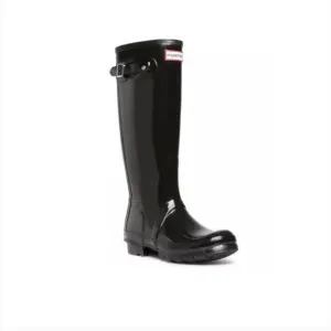 Hunter Black Original Tall Gloss Rain Boots Size 8 New without box