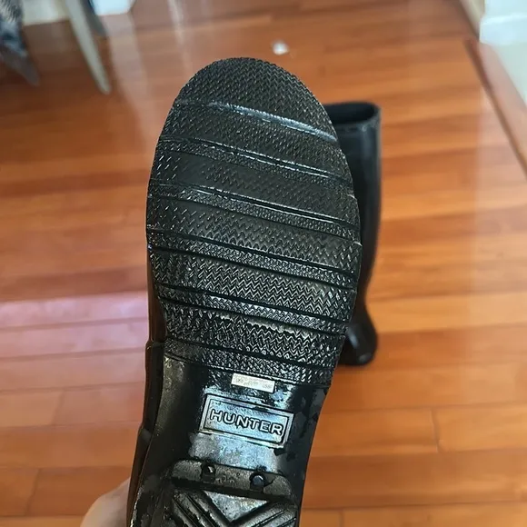 Hunter black tall boots size 8