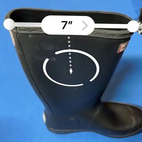 Hunter black tall rain boots size 37 US 6