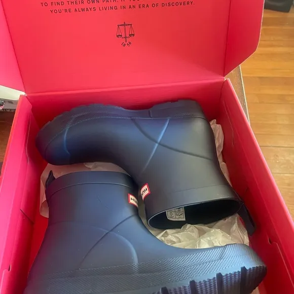 Hunter Boots Kids Short Play Big Kids 4/5 Valtameri Blue NIB