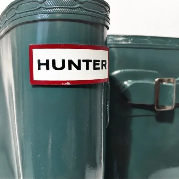 Hunter green tall Rain boots