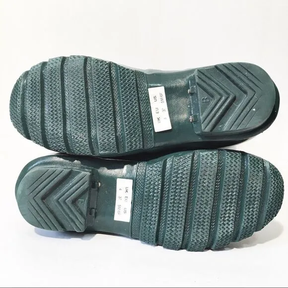 Hunter green tall Rain boots
