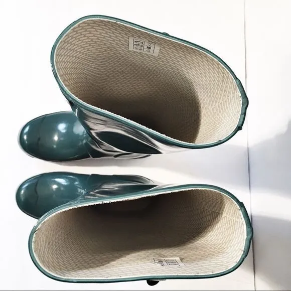 Hunter green tall Rain boots