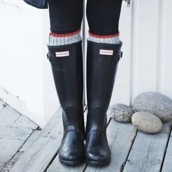 HUNTER Original Black Rubber Tall Rain Boots