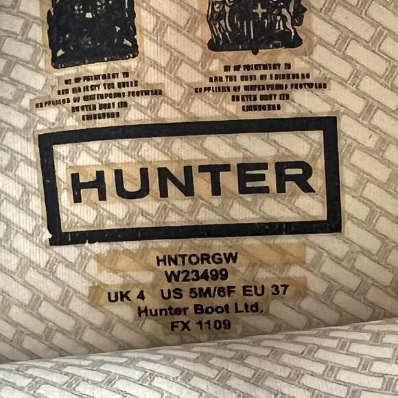 HUNTER Original Black Rubber Tall Rain Boots