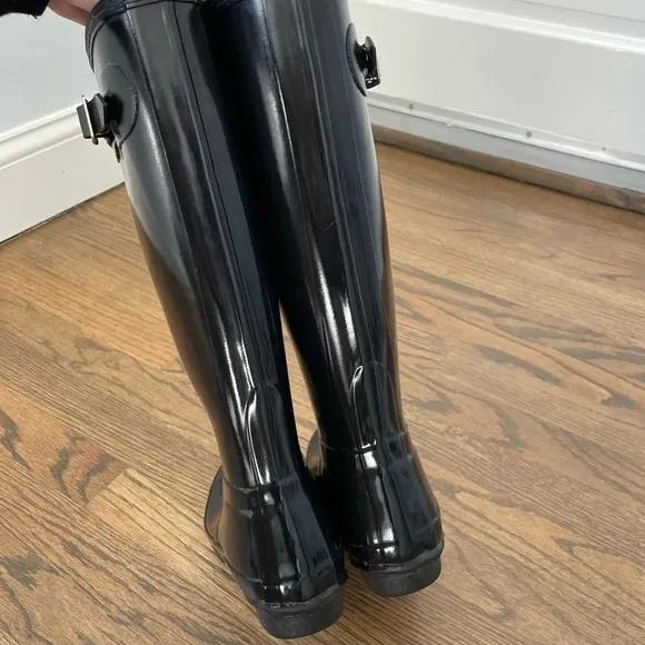 Hunter original gloss tall rain boots size M5 F6