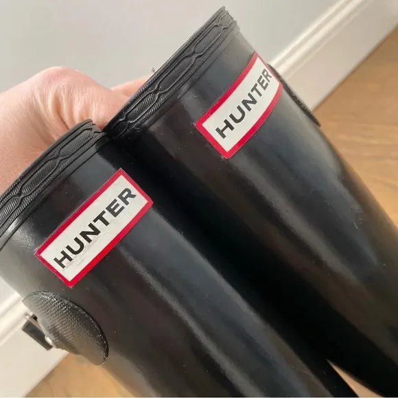 Hunter original gloss tall rain boots size M5 F6