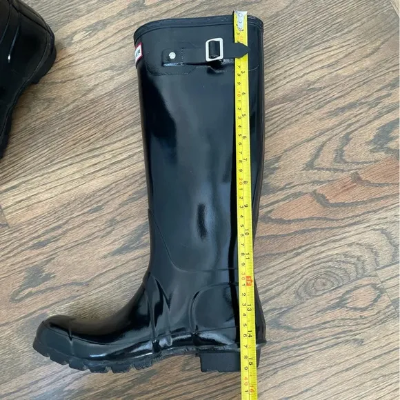 Hunter original gloss tall rain boots size M5 F6