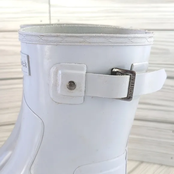 Hunter Original Refined Short Gloss Rain Boots in Fountain Blue Size 7