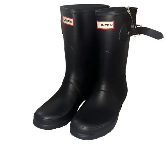 Hunter original short rain boots navy blue