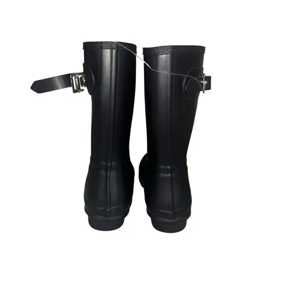 Hunter original short rain boots navy blue