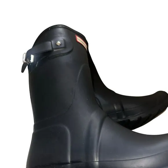Hunter original short rain boots navy blue