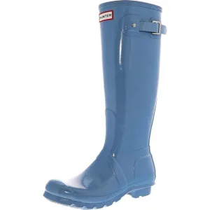 Hunter Original Tall Gloss Pale Blue Rubber Rain Boots, size 8.5, 39