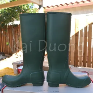Hunter Original Women Tall Matte GREEN Rain Boots