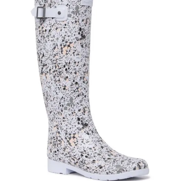 HUNTER Particle Print Spurrey Rain Boots
