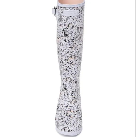 HUNTER Particle Print Spurrey Rain Boots