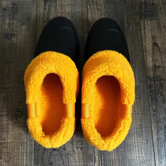 Hunter PLAY SHERPA INSULATED CLOG Black Nomad Orange New Women's Shoes Size 7