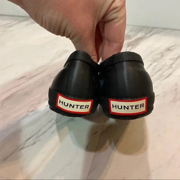 Hunter Plimsoll Black Kids Waterproof Shoes