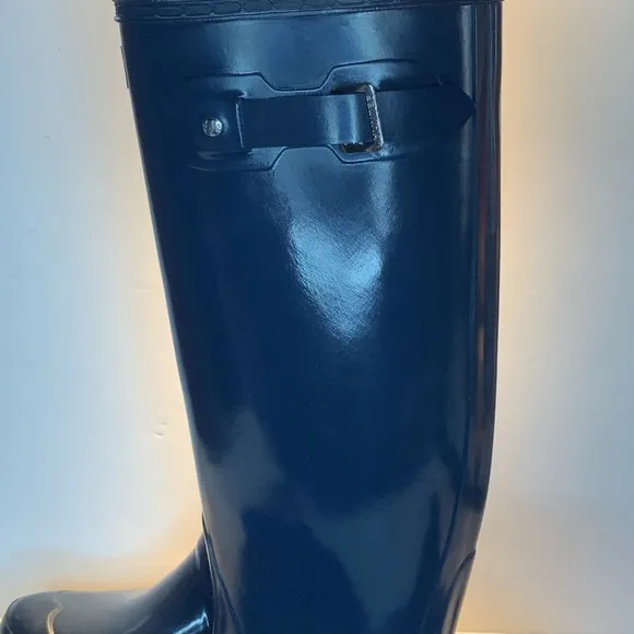 Hunter Tall Gloss Rain Boots &amp; Boot Socks 16&quot; #L1