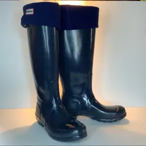 Hunter Tall Gloss Rain Boots &amp; Boot Socks 16&quot; #L1