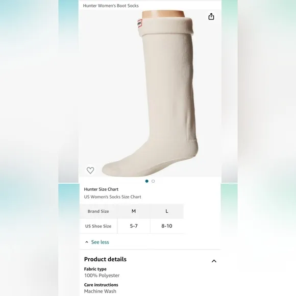 HUNTER tall rain boots socks included