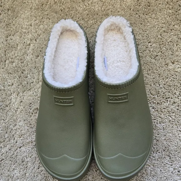 Hunter unisex in/out bloom algae foam insulated clog US 12
