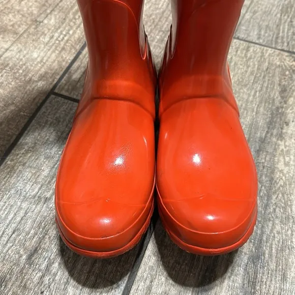 Hunter Unisex Red Original Gloss Short Rain Boots SZ 6