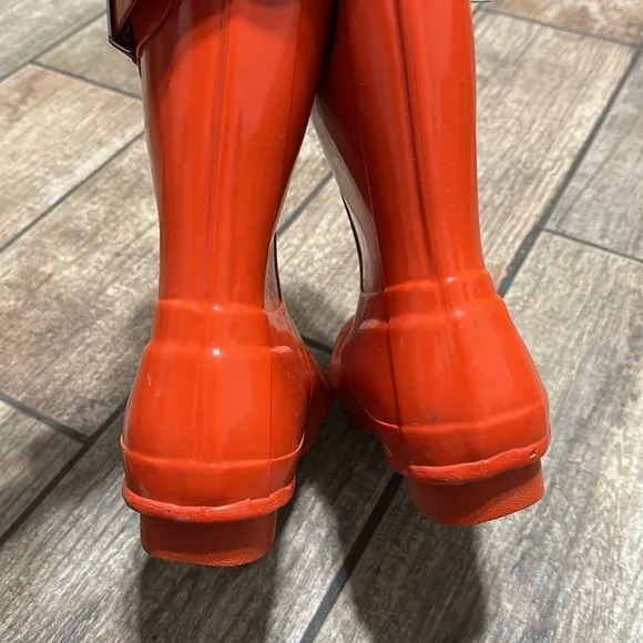 Hunter Unisex Red Original Gloss Short Rain Boots SZ 6