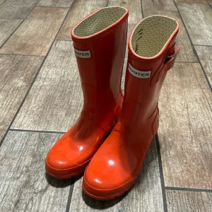 Hunter Unisex Red Original Gloss Short Rain Boots SZ 6