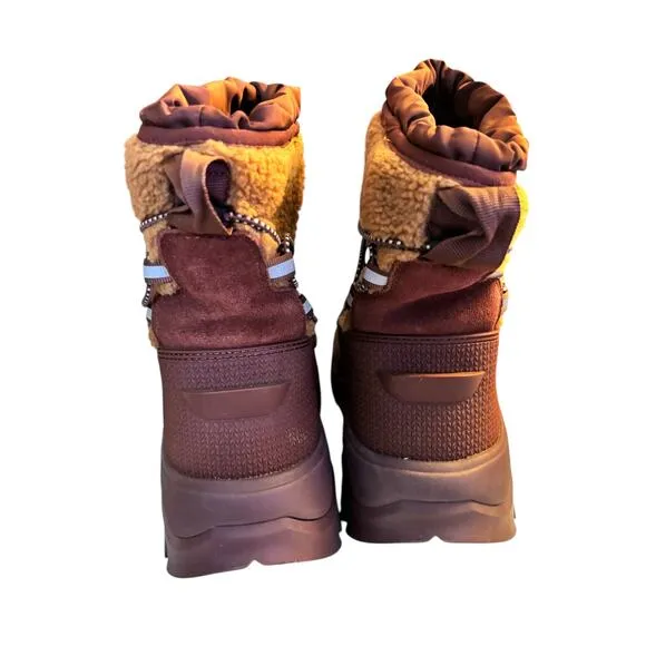 Hunter Wanderer Faux Shearling Waterproof Snow Boots 8 Mawson Creek/Muted Berry