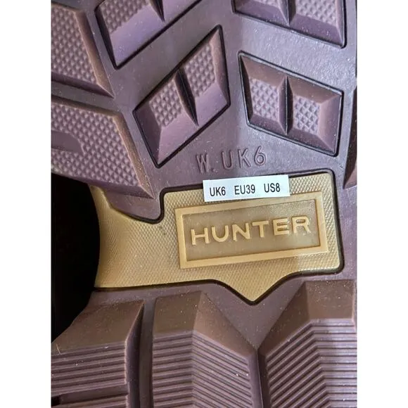 Hunter Wanderer Faux Shearling Waterproof Snow Boots 8 Mawson Creek/Muted Berry