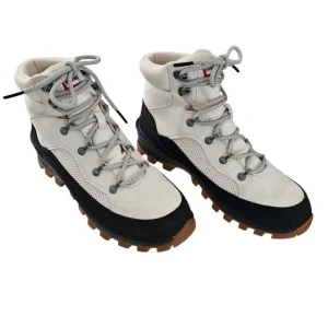 Hunter Womens Explorer Commando Winter Boot Size 9 Lace Up Insulated White Cream