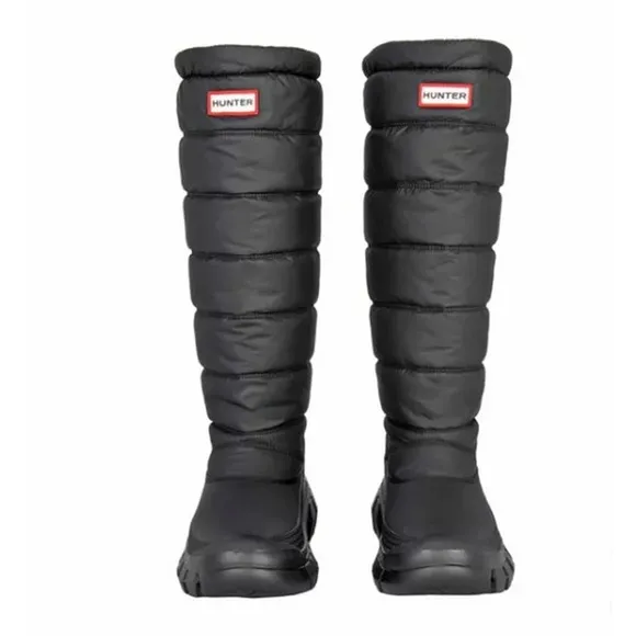 HUNTER Women's Intrepid Tall Snow Boots Black Size 9