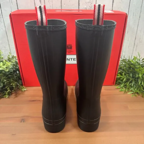 Hunter Women's Play Tall Rain Boots Black Size 8