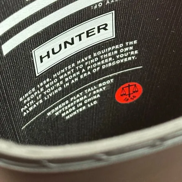 Hunter Women's Play Tall Rain Boots Black Size 9