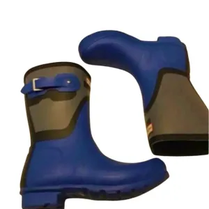 Hunter womens short original boots  shadow  blue