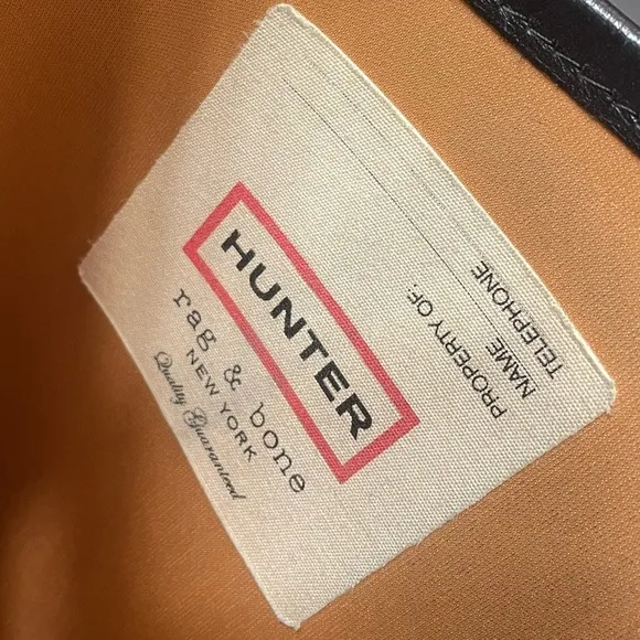 Hunter X Rag &amp; Bone Black Tall Hunter Boots Women’s 8