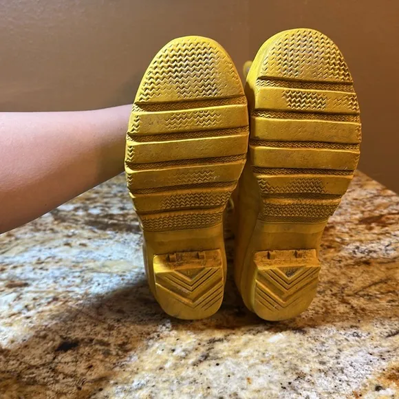 HUNTER Yellow Tall Rain Boots