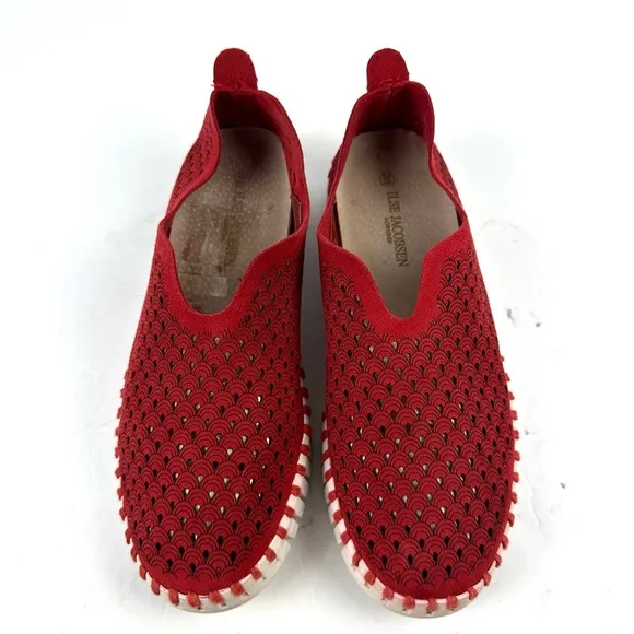 Ilse Jacobsen Hornbaek Tulip Sneaker 36 Deep Red Womens Slip On Shoes