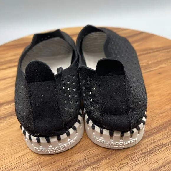 Ilse Jacobsen Women’s Tulip 139 Black Perforated Slip-On Sneaker Size 37 / 6.5