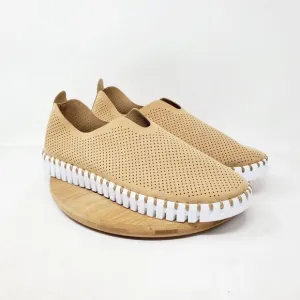 Ilse Jacobsen Tulip Shoes Women 40 Tan Slip On Comfort Sneakers Flat Loafer