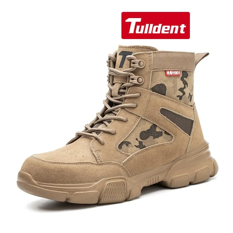 Impact Proof Outdoor Mens Tan Work Boots