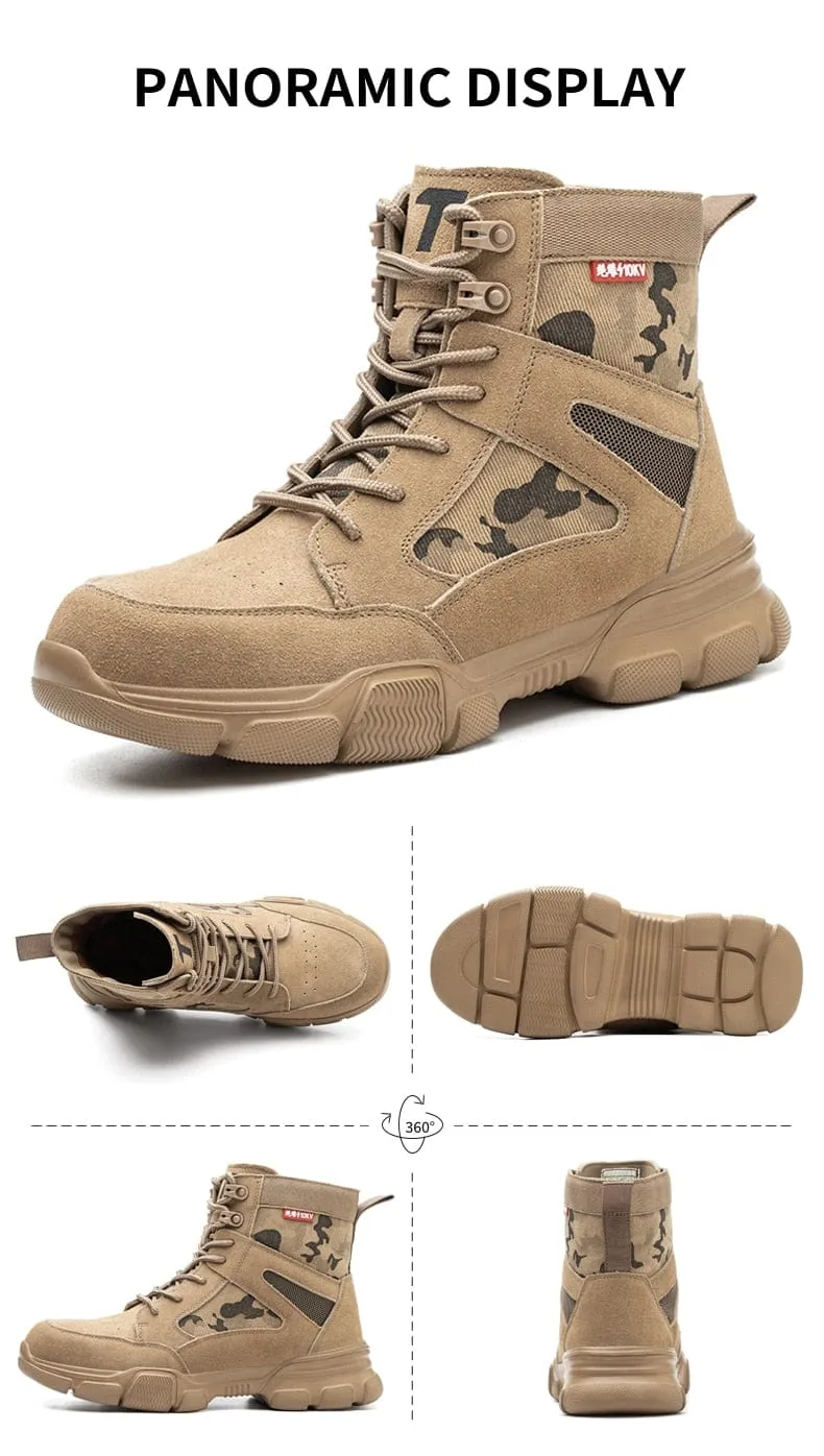 Impact Proof Outdoor Mens Tan Work Boots