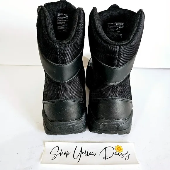 Interceptor Mens Tactical‎ Military Black Steel Toe Work Boots Sz 8 - Bo399.3