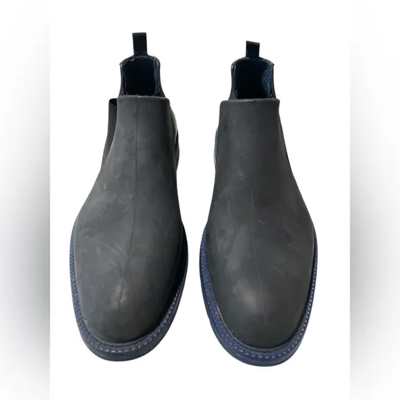 Ishu Mens Ankle Black Rain boots RubberITALY Waterproof Shoes